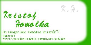 kristof homolka business card